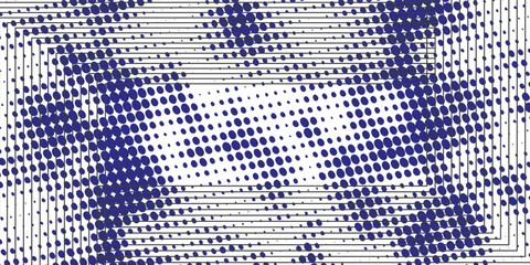 Fototapeta premium Digital dot overlay or polka dotted technology blue background. Vector illustration