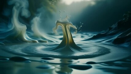 穏やかな流れに滲む静寂とやさしい解放の表現