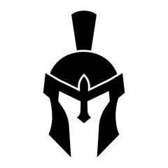 Spartan helmet icon vector. Spartan Illustration sign. Medieval helmet symbol or logo.