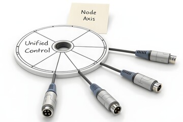 Diagram of a network hub showing connections extending outward