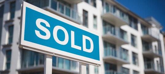 Obraz premium Property sold sign. Generative AI technology.