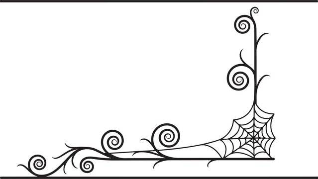 Spider web lace halloween vector design.eps