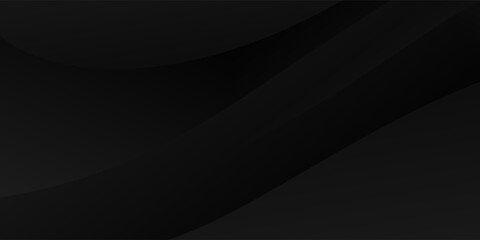Grey abstract curved wavy lines on black background. Black background with line curve design. Blurred black silk fabric.vector illustration.eps 10.