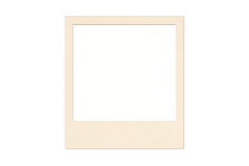Fototapeta premium Vintage instant film frame with blank space isolated on transparent background, retro photography concept