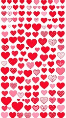 red hearts background