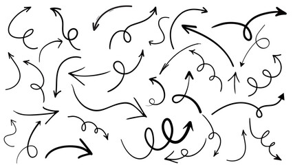 Arrow crayon pastel pencil chalk color line stroke. Hand drawn grunge crayon pencil brush direction elements. Vector illustration