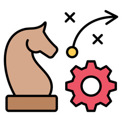 Strategy Outline Color Icon