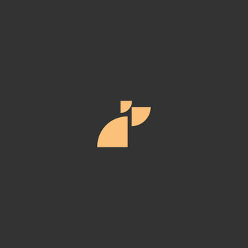 Abstract Pie Dog Logo