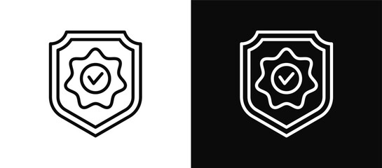 Validity icon set black and white