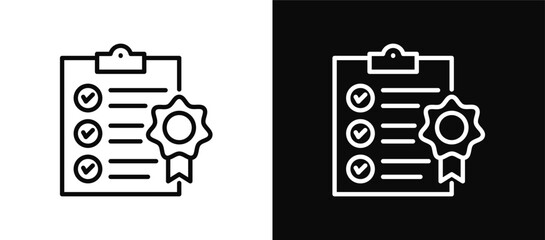 Criteria icon set black and white