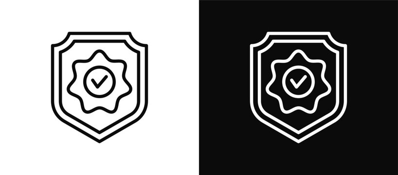 Validity icon set black and white