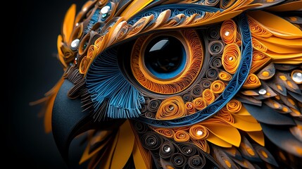 Detailed owl artwork showcasing vibrant colors.