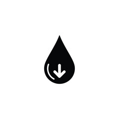 Fototapeta premium Black drop shape with white arrow
