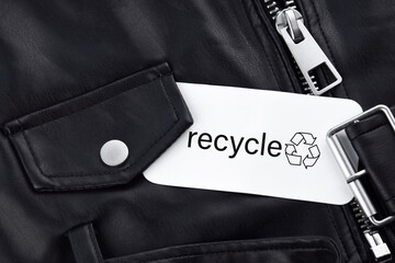 Clothing recycling from used materials. Ecological and sustainable fashion. Reduce waste concept.