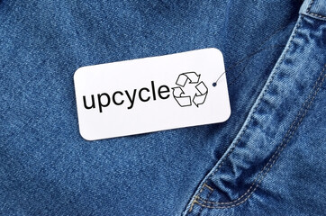 Clothing recycling from used materials. Ecological and sustainable fashion. Reduce waste concept.