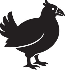 Fototapeta premium Takahī bird icon in silhouette white background.