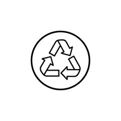 Fototapeta premium Black recycling symbol recycle ecology