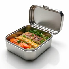 Tiffin box isolated on white background generative ai