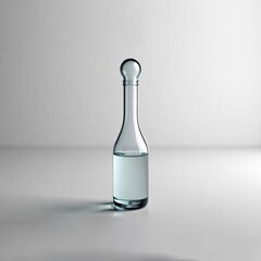 Glass bottle with stopper isolated on white background generative ai