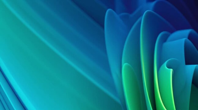 Vibrant blue and green gradient abstract background with dynamic curves