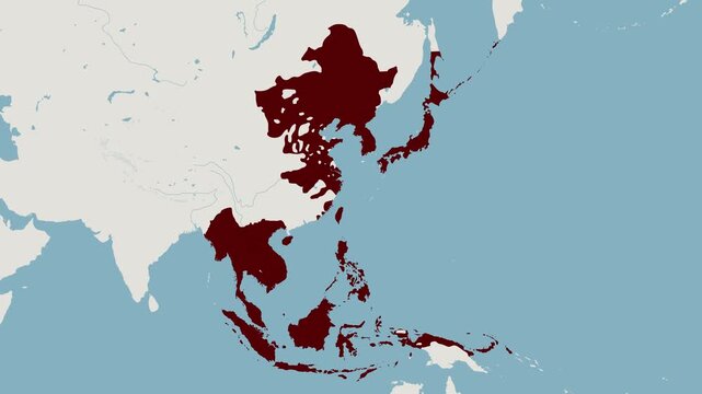 Map of the Japanese Empire during World War II