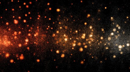 Glowing particles abstract background with bokeh effect