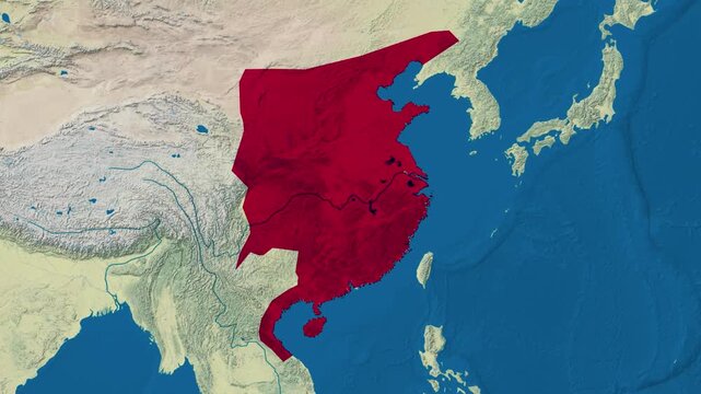 Tang dynasty map animation