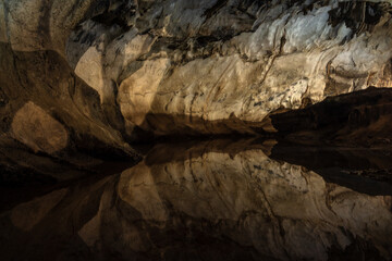 Water bodies nside the Tham Chang Cave, Vang Vieng, Vientiane Province, Laos