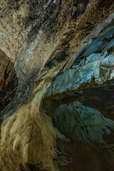 Subterranean ponds and rivers in Tham Chang Cave, Vang Vieng, Vientiane Province, Laos