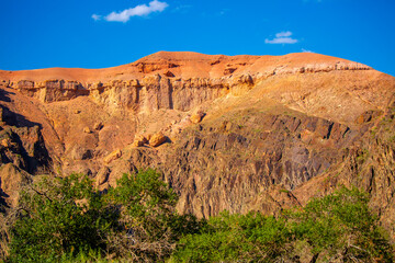 Charyn Canyon, Valley of Castles. The excellence of Kazakhstan. Panorama of natural unusual...