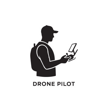 Professional drone pilot operating advanced drone technology