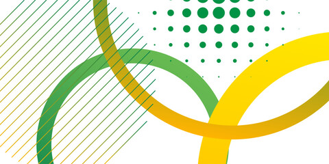 Green and yellow circle banner background. Vector abstract graphic design banner pattern background template.eps 10.