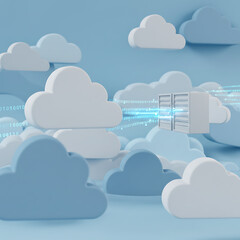 Light Blue Swirled Frosting Cupcake with White Pearl Sprinkles Top View on White Background, Elegant Bakery Dessert Photography