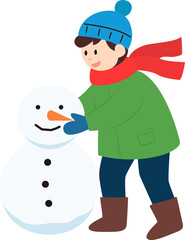 눈사람 만드는 아이