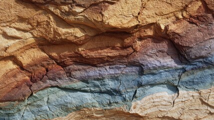 Colorful Rock Layers Natural Texture