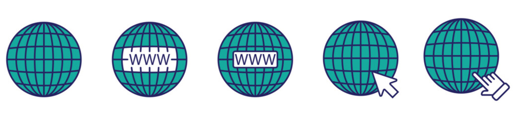 Internet and Website Icons in Vector Style	