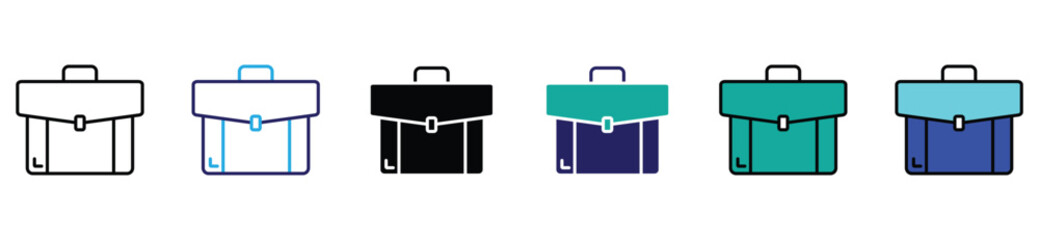Minimal Briefcase Vector Illustration	