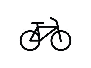 Obraz premium Simple Bicycle Vector Icon – Minimal Cycle Outline Illustration
