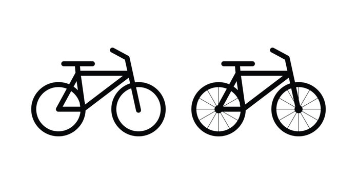 Simple Bicycle Vector Icon &ndash; Minimal Cycle Outline Illustration