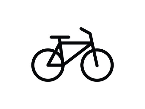 Simple Bicycle Vector Icon &ndash; Minimal Cycle Outline Illustration