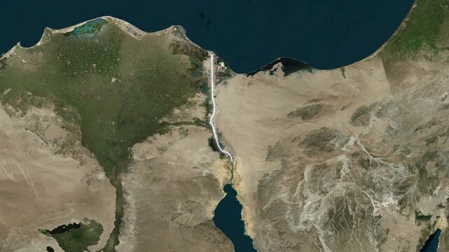 Suez Canal Map Animation