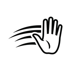 Obraz premium Hand gesture stop sign symbol illustration