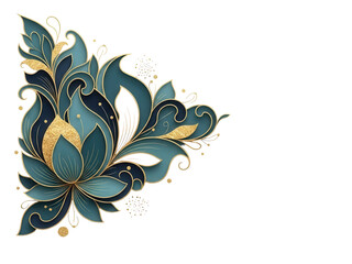 Natural fern and mossy green corner element for botanical designs isolated on white background.png