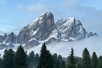 Sass de Putia Peak Reflected in a Crystal Clear Alpine Tarn during Golden Hour