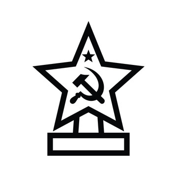 Soviet union symbol with hammer and sickle