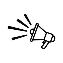 Megaphone icon symbolizing loud announcement or public speaking