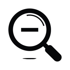 Magnifying glass icon with minus sign