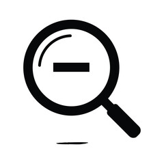 Magnifying glass icon with minus sign