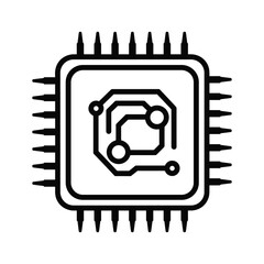 Microchip icon representing modern technology