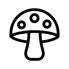 Simple black and white mushroom icon